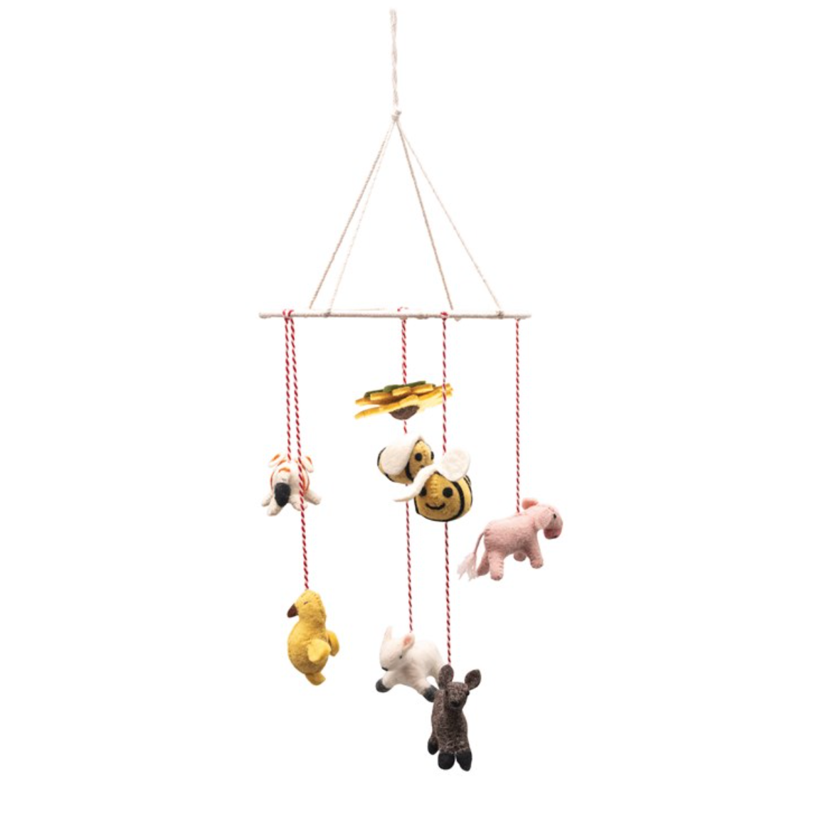 Wool Felt Farm Animal Mobile
