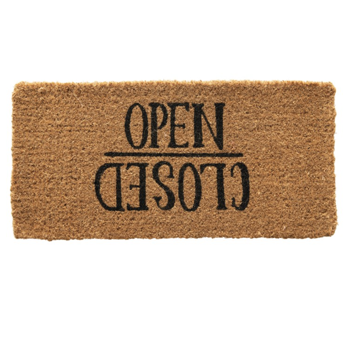 "Open/Closed" Door Mat