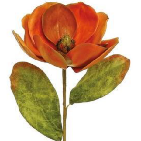 32" Autumn Magnolia Bloom - Pumpkin