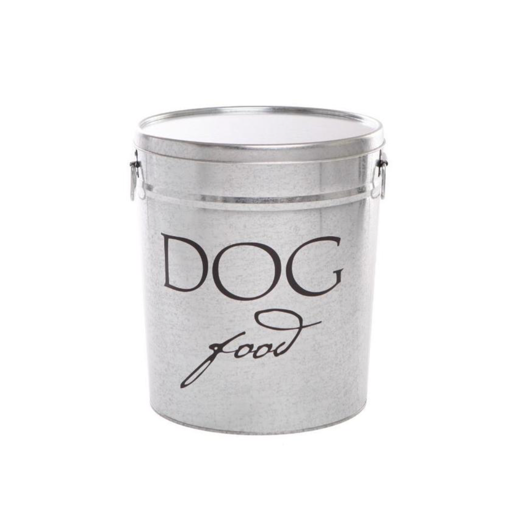 Silver/White Food Storage Can - Multiple Sizes