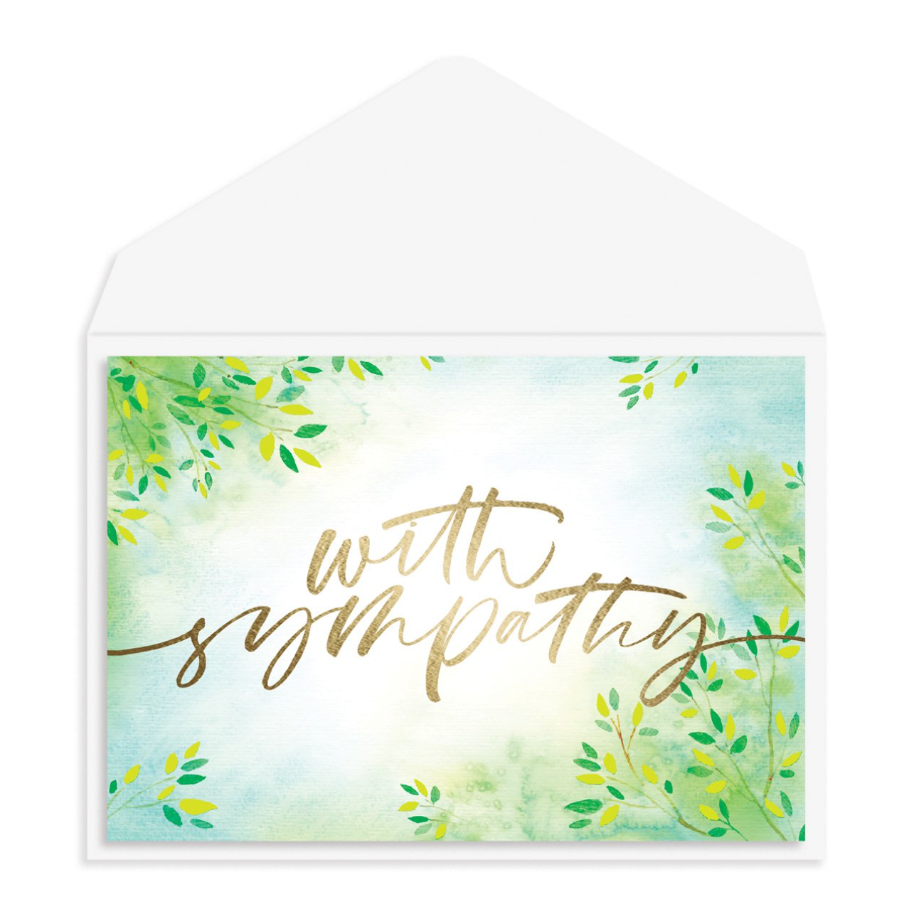With Sympathy Green Card