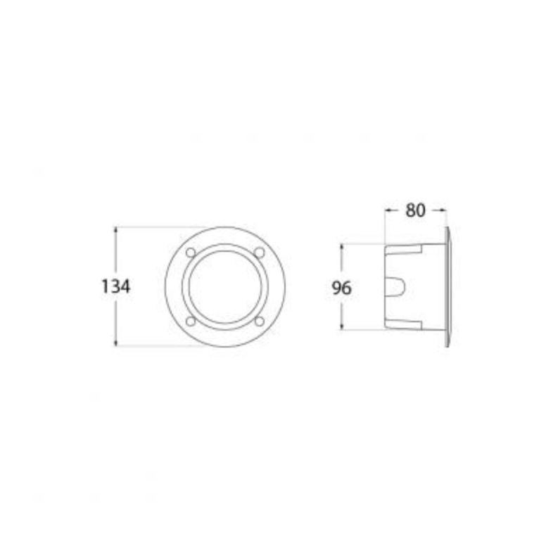 Leti 100 Rd Step Op Light - black or white