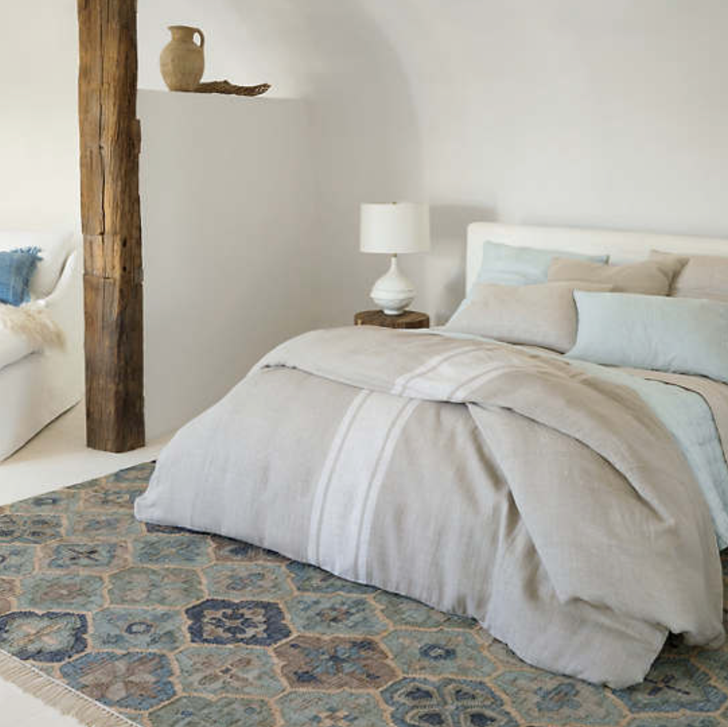 Pali Blue Woven Jute Rug