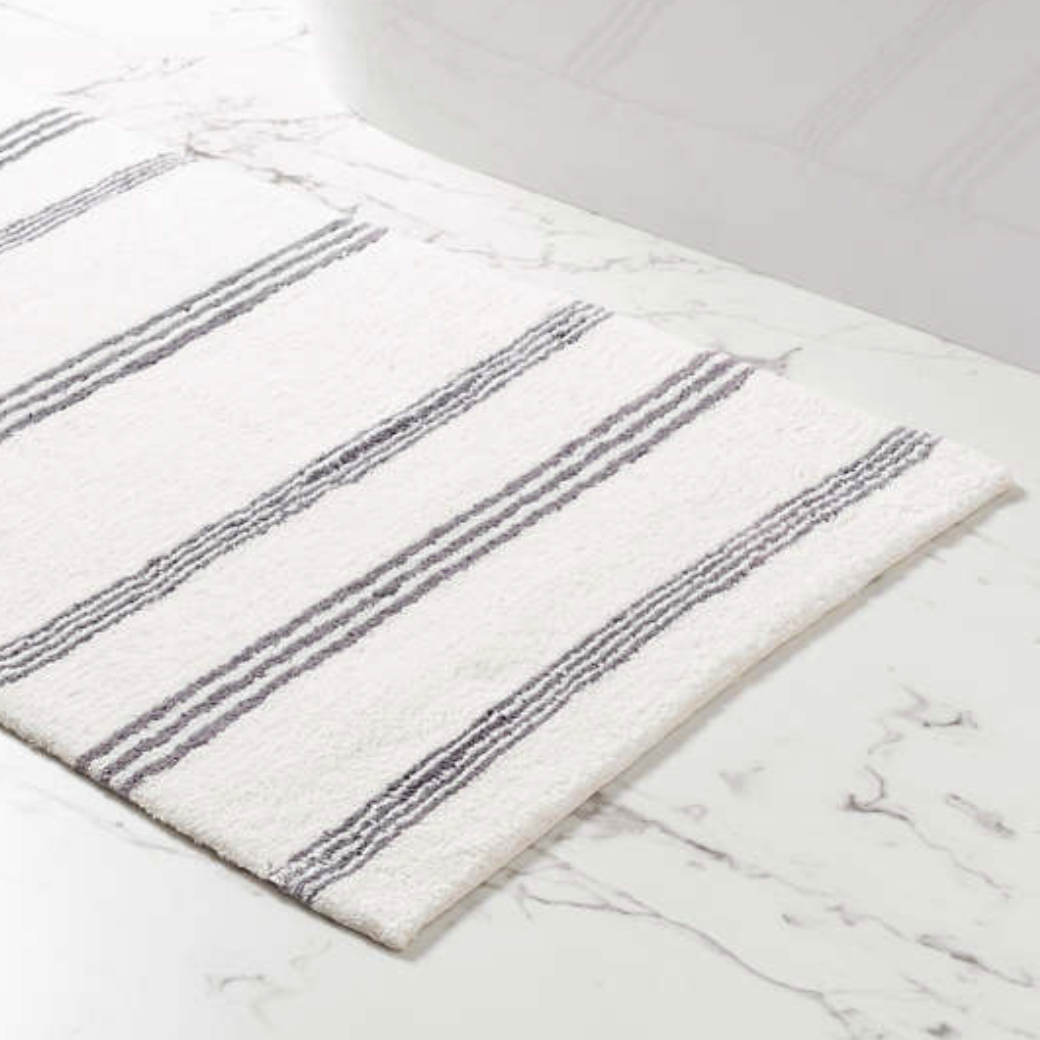 Rowe Stripe Shale Bath Mats