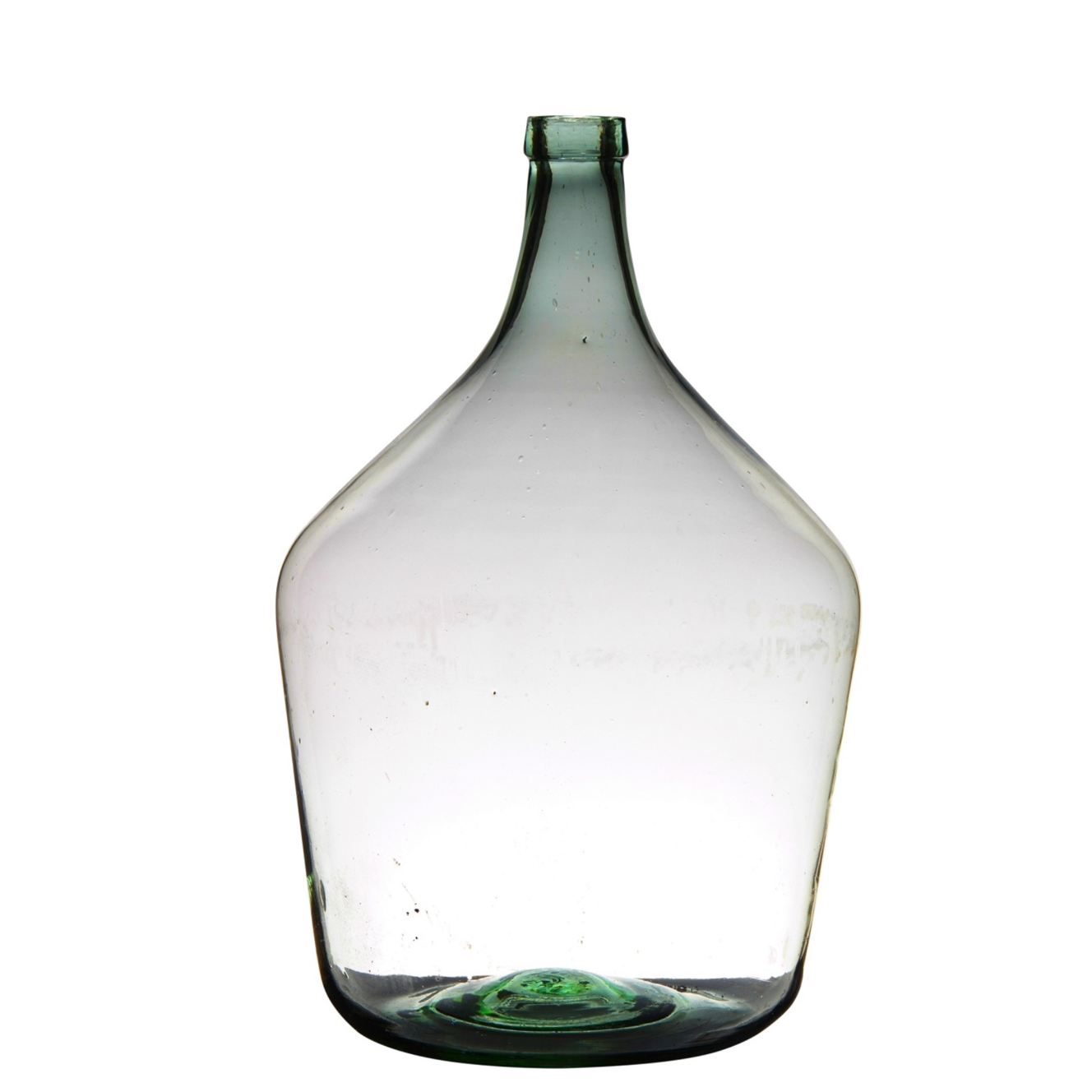 18" Large Mouth-blown Glass Bottle