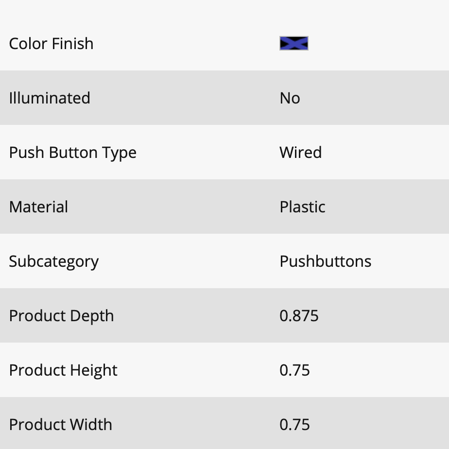 Non-Lighted Rnd Pushbutton - White/clear