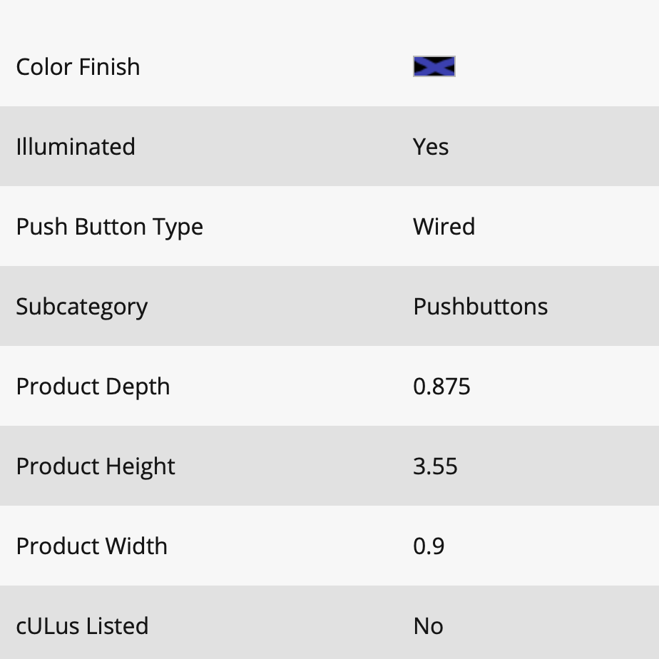 Lighted Flat Pushbutton - SN