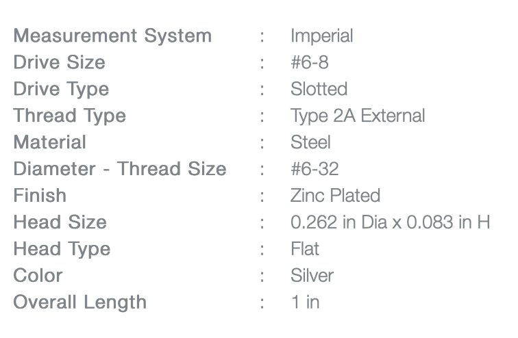 Screw 1x6/32