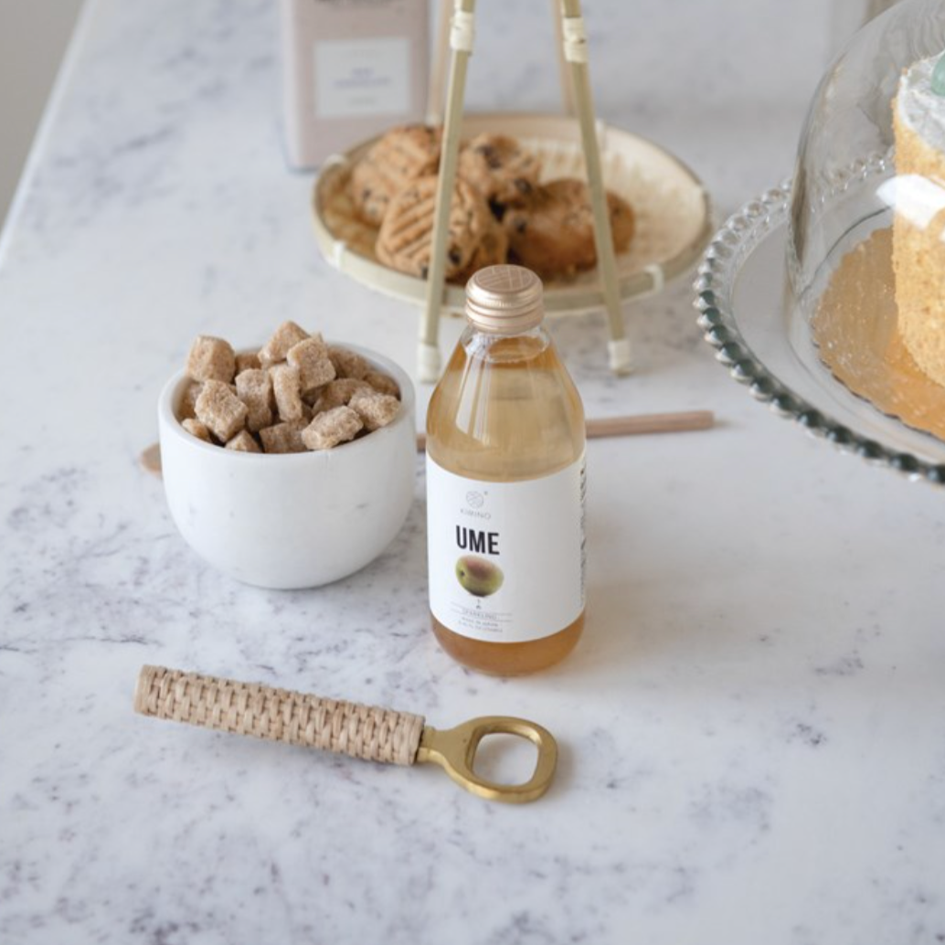 6" Brass Bottle Opener -Bamboo