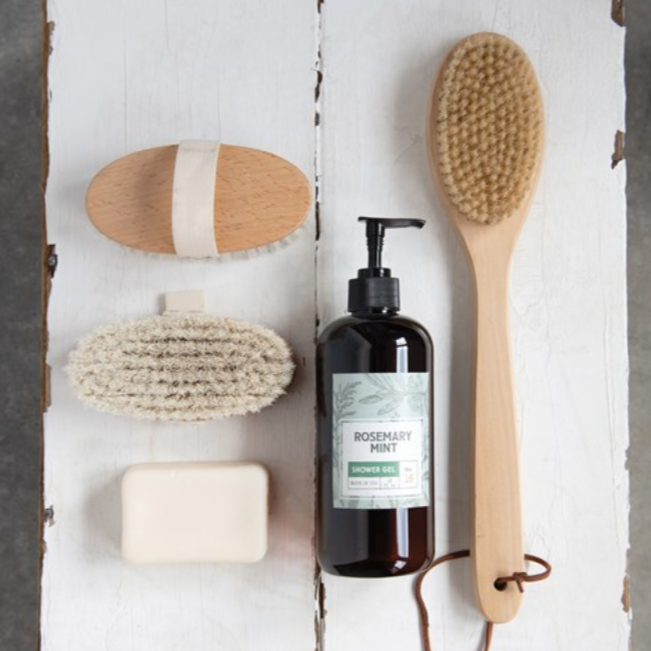 Beech Wood Bath Brush - Natural