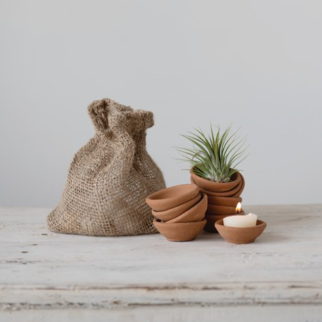 Tea Light Holder in Mesh Bag