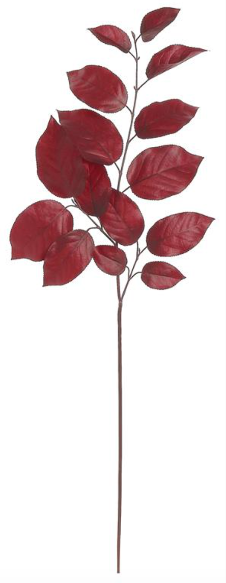 29" Autumn Salal Leaf Spray - Burgundy