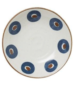 9" Porcelain Bowl - Blue/Brown