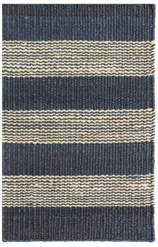 Denim Ticking Jute Rug
