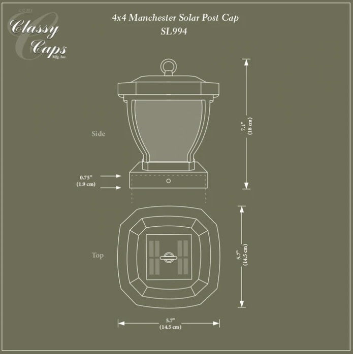 Manchester Solar Post Cap