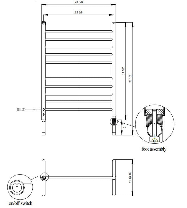 24" Solo Towel Warmer
