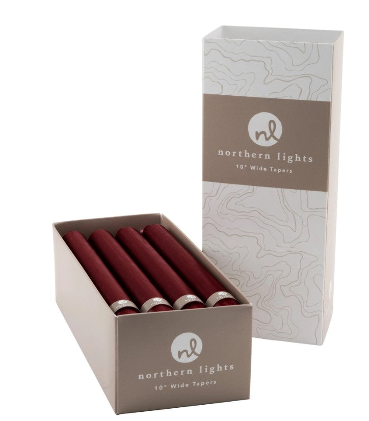 10" Taper Candle - Bordeaux