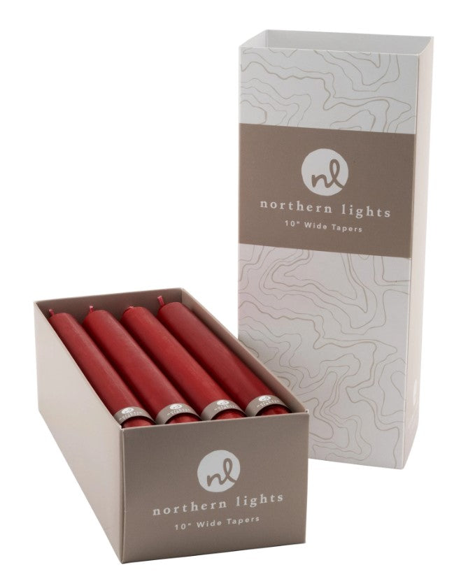 10" Taper Candle - Crimson