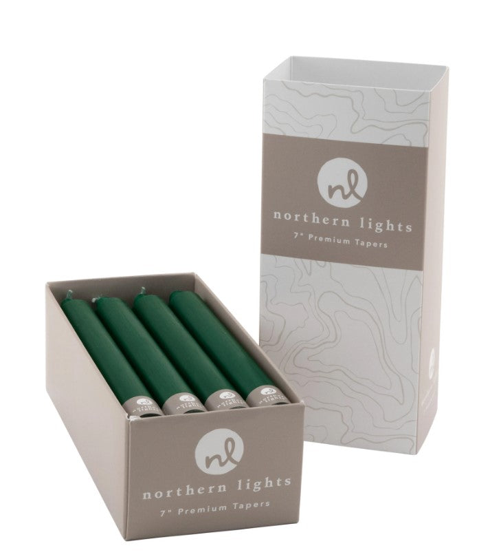 7" Taper Candle - Hunter Green