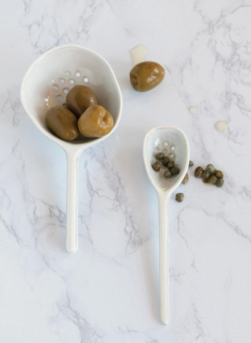 Stoneware Strainer Spoon Lg