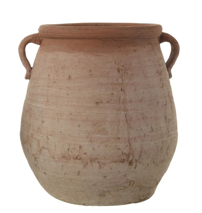 Terracotta Whitewash Urn