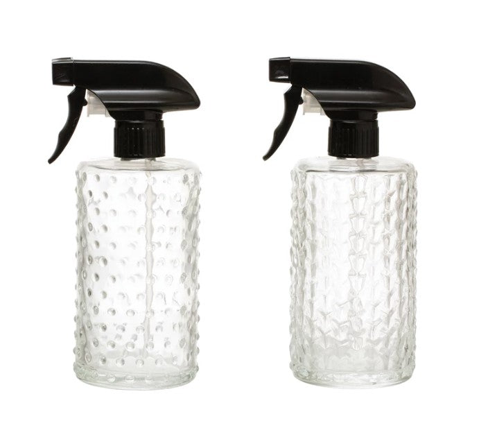 Embossed Glass Spray Bottle