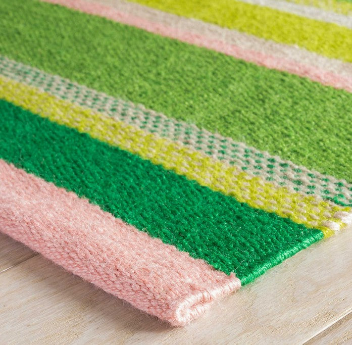 Seed Stitch Watermelon Rug