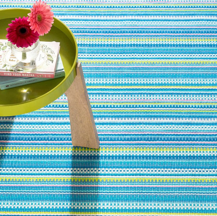 Lucky Stripe Blue & Green Rug