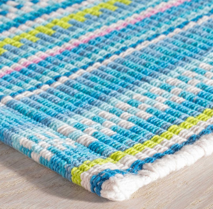 Lucky Stripe Blue & Green Rug