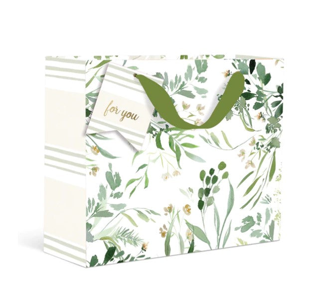 Green Floral Large Gift Bag