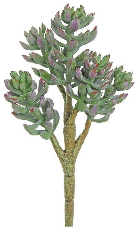 11" Finger Jade Spray - Sage/Purple