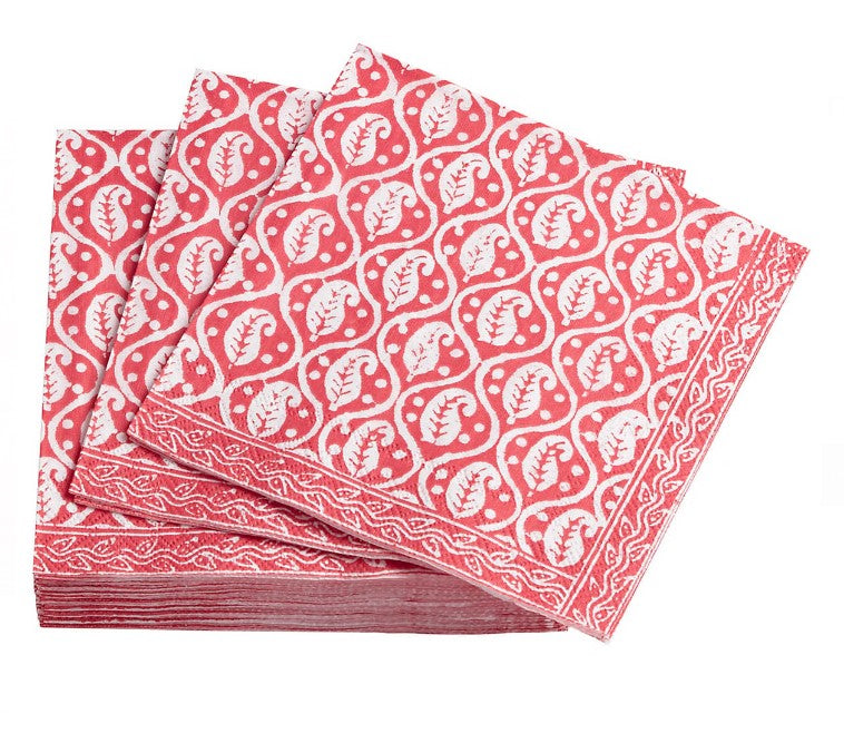 Batik Guest Napkin - Fuchsia