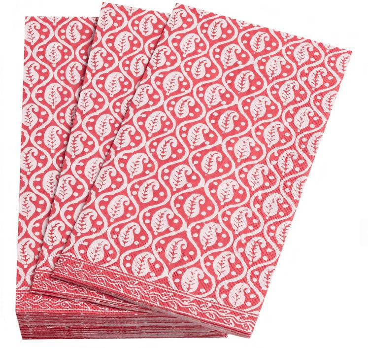 Batik Guest Napkin - Fuchsia