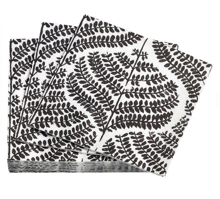 Flora Napkin - Black
