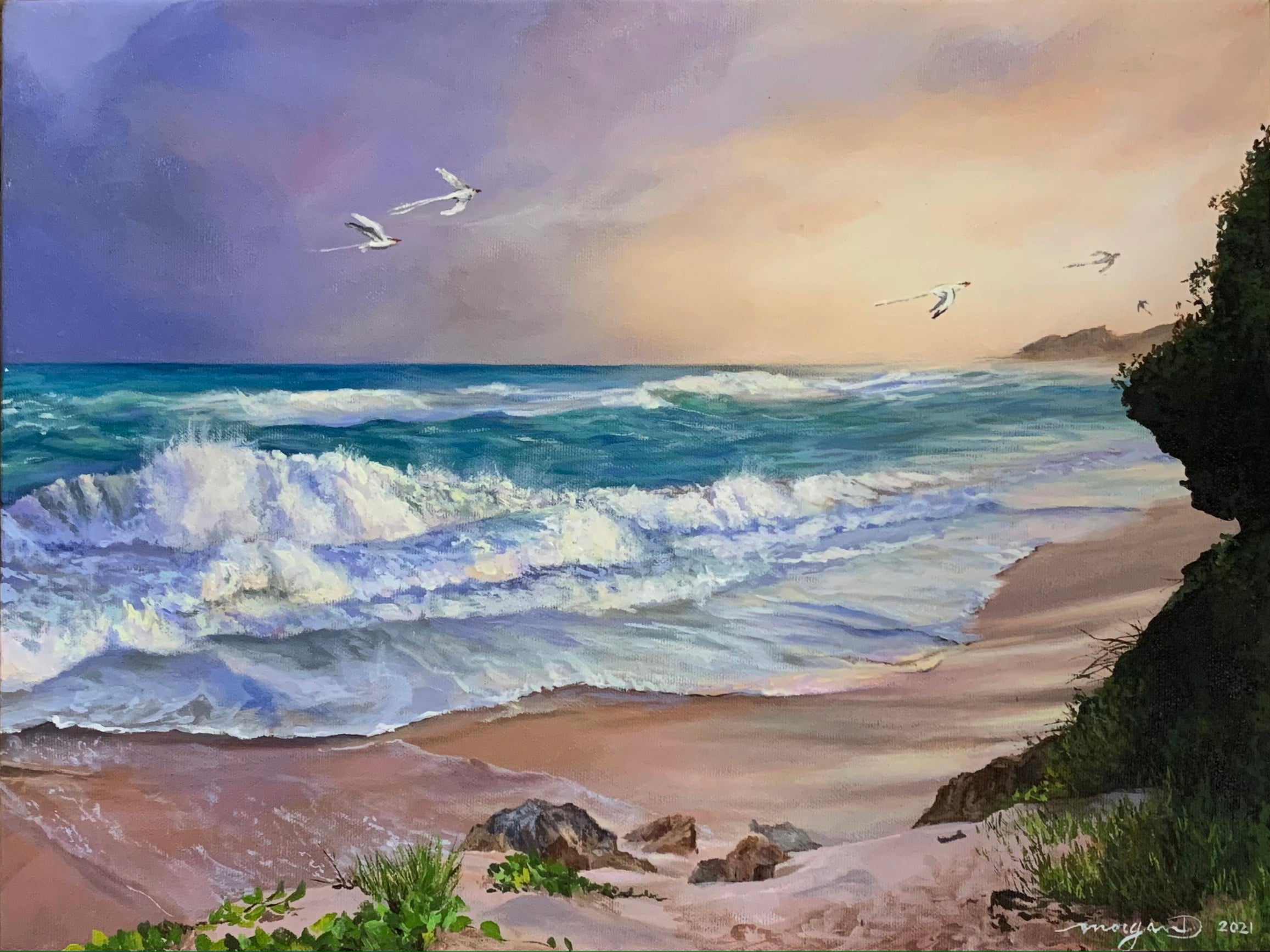 Stormy South Shore Painting