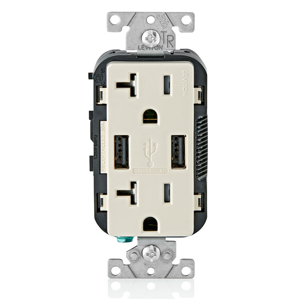 20A Decora Duplex Receptacle/USB Charger