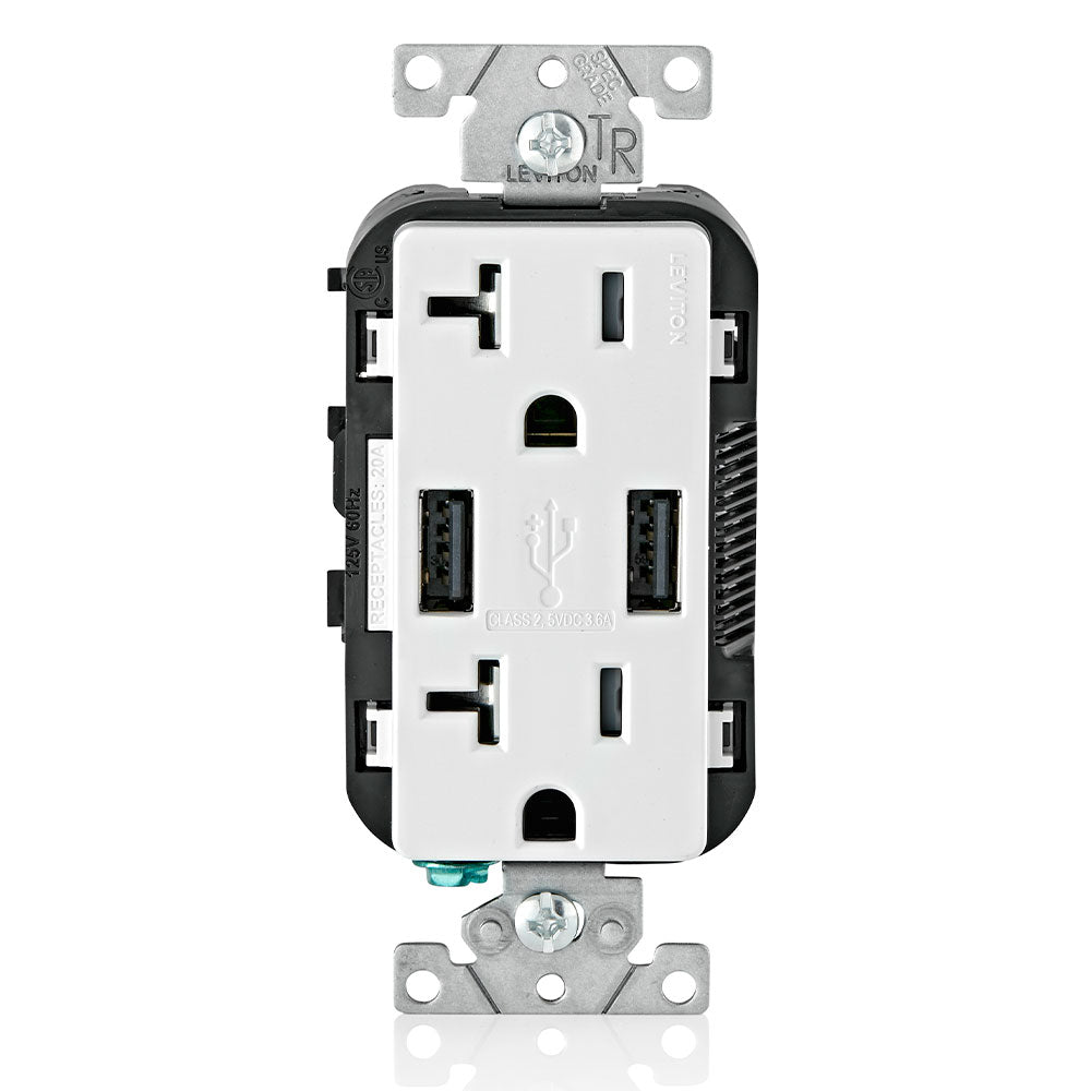 20A Decora Duplex Receptacle/USB Charger
