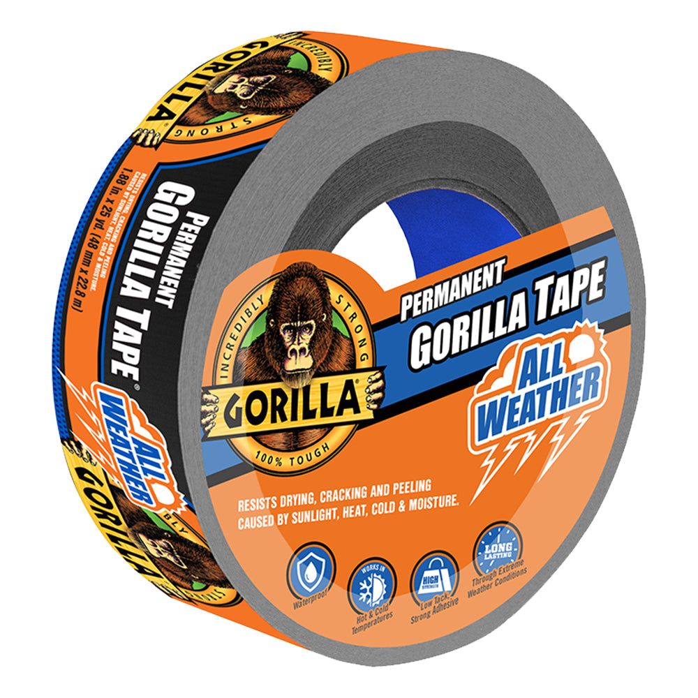 Gorilla All Weather Tape - Black 25Yds