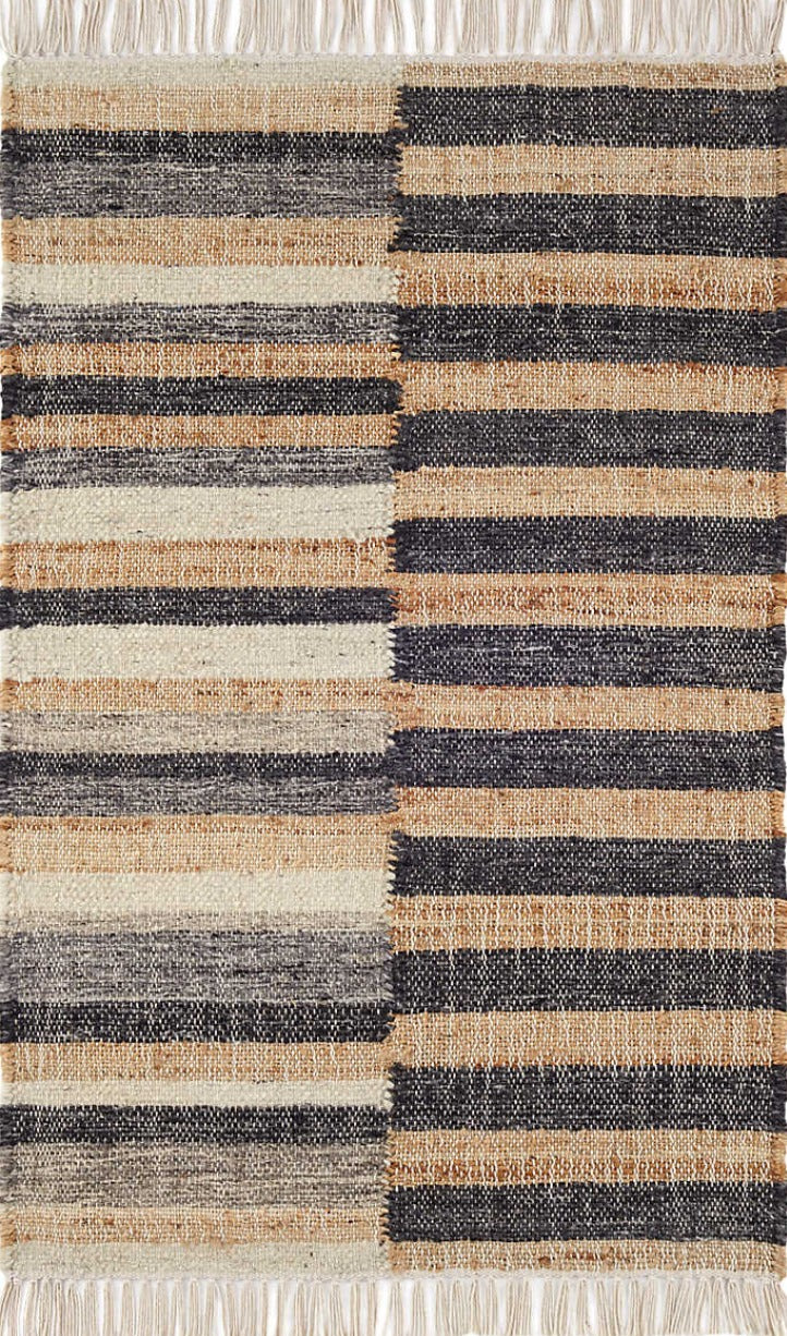 Ravel Stripe Black Rug - 2x3