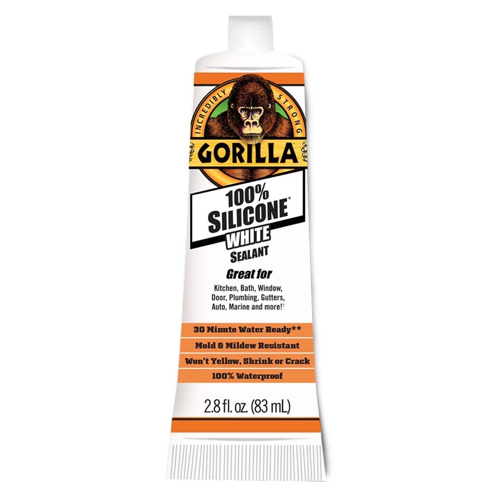Gorilla Silicone Sealant - White 2.5oz