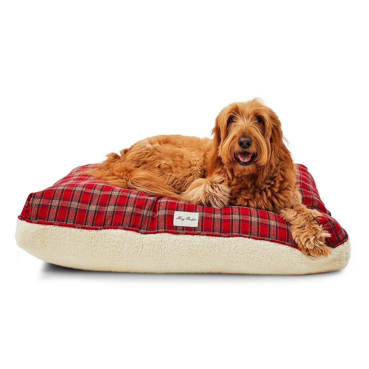 Plaid Sherpa Rectange Dog Bed