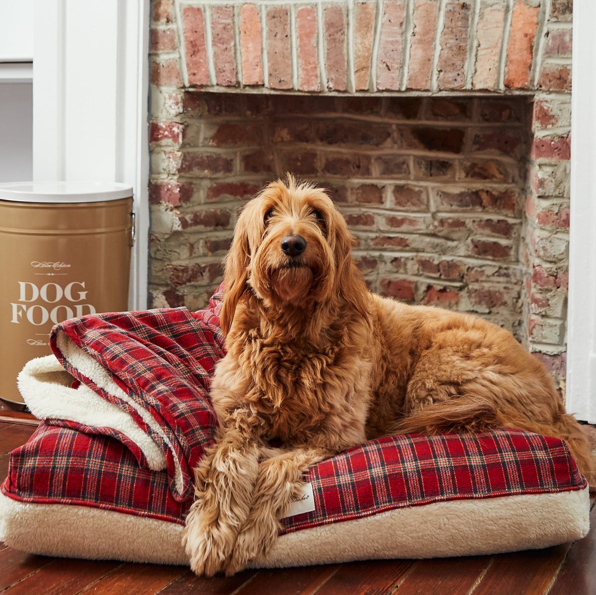 Plaid Sherpa Rectange Dog Bed