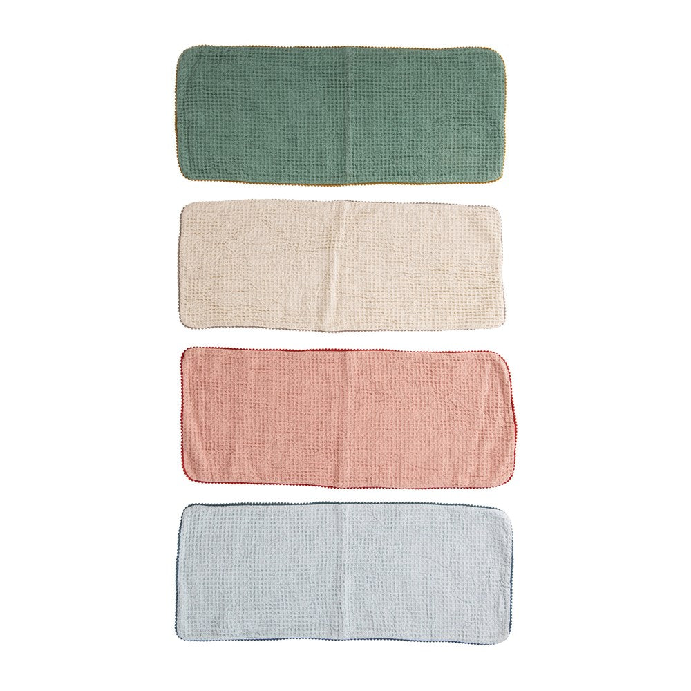 Burp Cloth w/ Pom Pom Trim