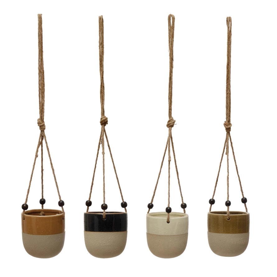 4" Hanging Planter w/ Beads