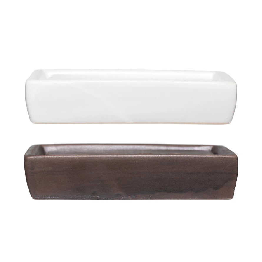 Stoneware Soap Dish w/ Tray