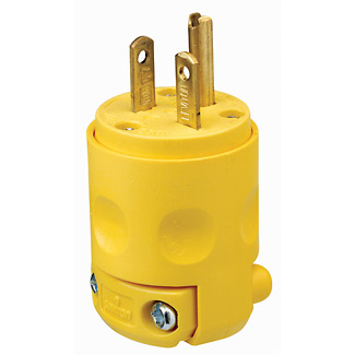 20A 250V Yellow Cord Cap