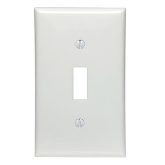 White Toggle Switch Plates