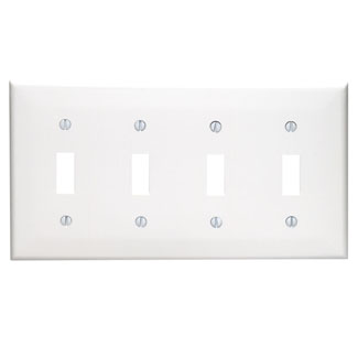 White Toggle Switch Plates