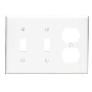 3G 2-Toggle 1-Duplex Combo Wallplate