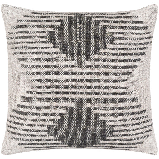 22" Lewis Pillow - Taupe/Black